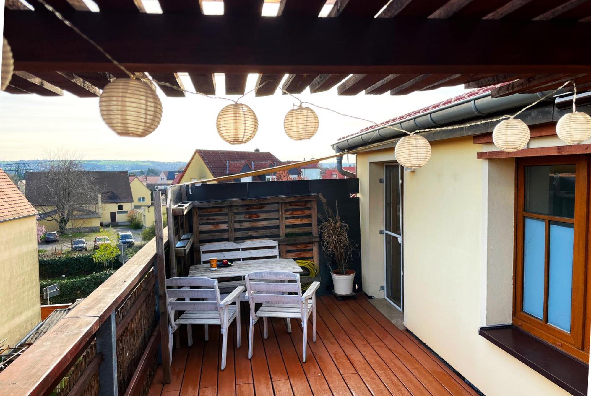 Bambus, Jungle, Dachterrasse & Bequem Bis Zentrum Radebeul Buitenkant foto